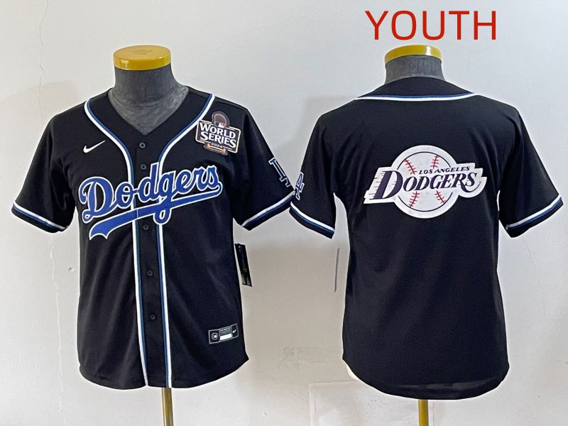 Youth 2025 Los Angeles Dodgers Blank Black Three generations Fashion Nike MLB Jersey style 37